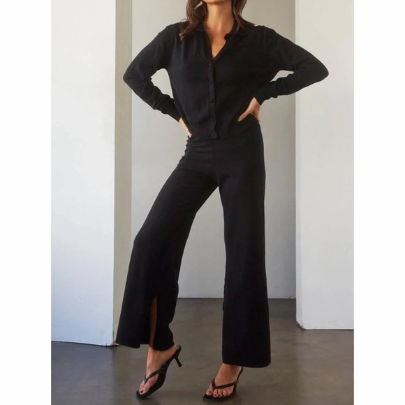 Knit Polo Cardigan and Pant Matching Coord Set | Crescent - Picture 2 of 5